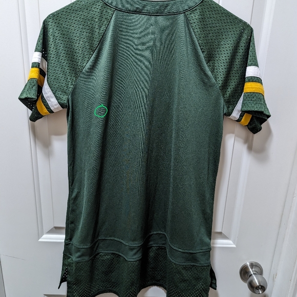 Womens Green Bay Packers Women's Athena Icon Raglan V-Neck T-Shirt By Fanatics - Picture 5 of 10
